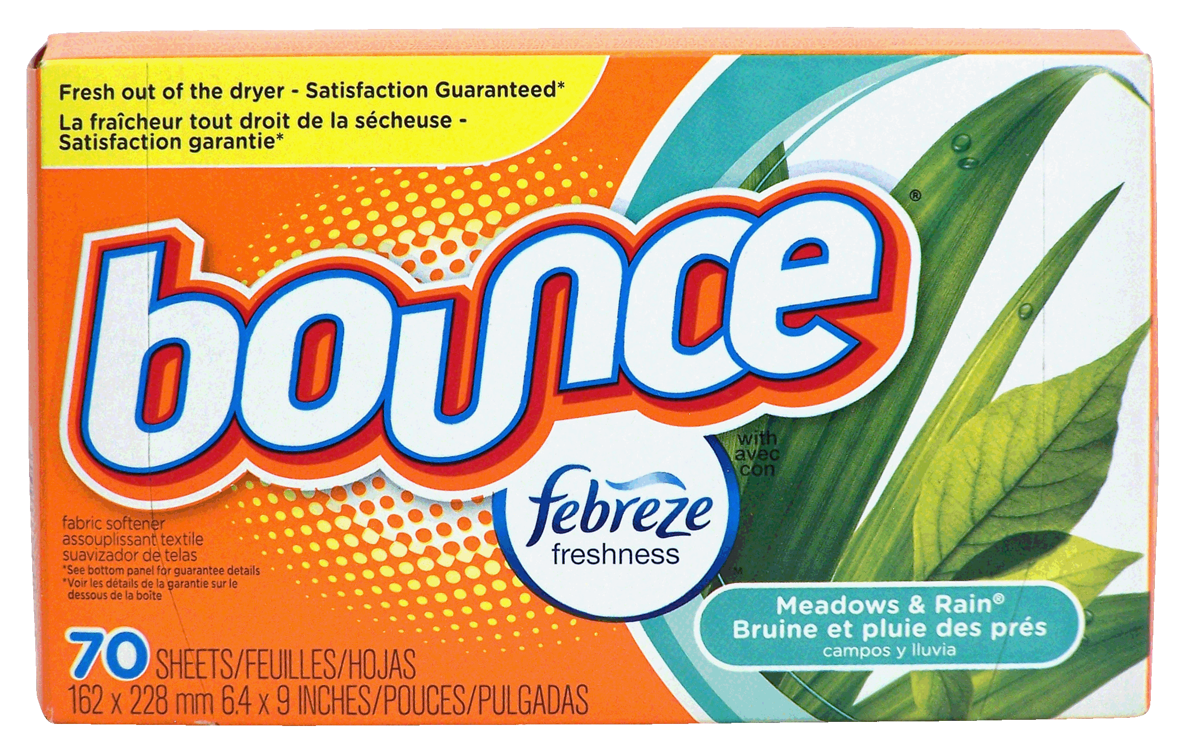 Bounce fabric softener dryer sheets with febreze meadows & rain scent Full-Size Picture